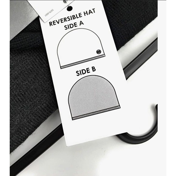 Michael Kors Mens MK Logo Scarf and Hat/Beanie Set Grey Black Gift Set - Picture 3 of 11